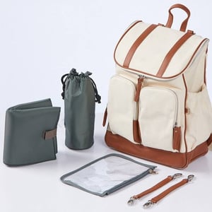 Custom Canvas Backpack Large Capacity Diaper Bag Supplier
