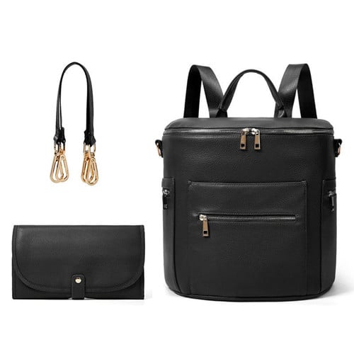 PU Maternity Backpack Cross - border Mommy Bags Supplier 8 PU Maternity Backpack Cross - border Mommy Bags Supplier