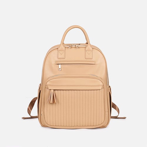 Custom Bags High End Tassel Leather Diaper Backpack 7 Custom Bags High End Tassel Leather Diaper Backpack Supplier