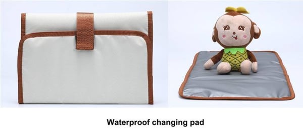 PU leather maternity bag backpack with changing pad customize logo 8 PU leather maternity bag backpack with changing pad customize logo - Image 7