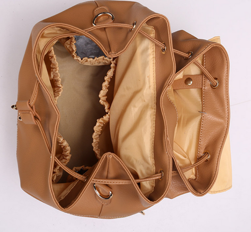 Custom Double-layer Maternity Backpack High End Bag Supplier 11 PU Backpack Changing Pad Stroller Organizer with Milk Bottle Bag