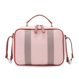 Sling Bottle Bag Canvas Color-Blocking Spacious Travel Bag