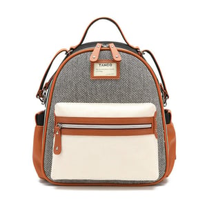 Light Grey Canvas Diaper Backpack Mini Plus French Style