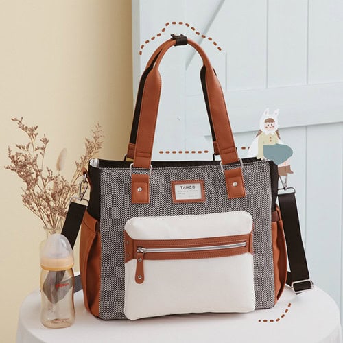 New Canvas Diaper Tote Color - Block Fashion Nappy Bag 7 New Canvas Diaper Tote Color - Block Fashion Nappy Bag