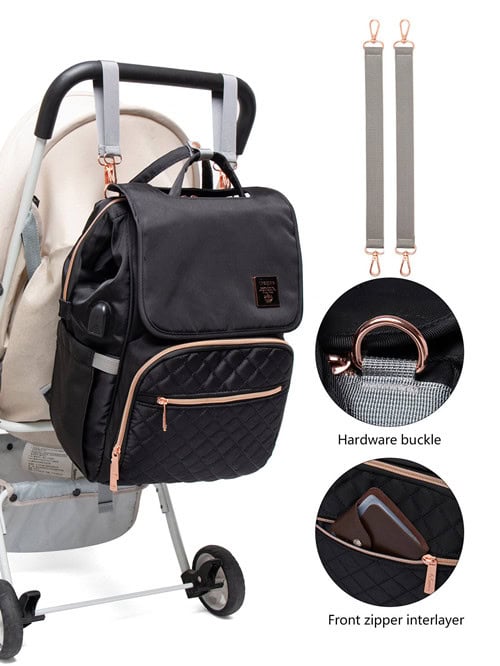 LEQUEEN custom high quality multifunction waterproof diaper backpack bags for traveling