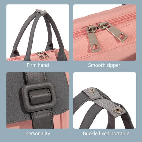 Lequeen Mini Diaper Bag Breast Pump Bag for Working Moms 8 le queen grey Oxford Handheld Crossbody Diaper Bag for travel