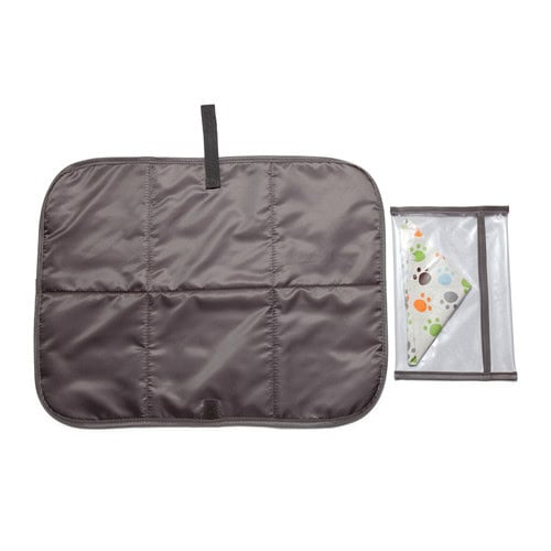 gray waterproof Oxford Handheld Crossbody Diaper Bag with Soak bag