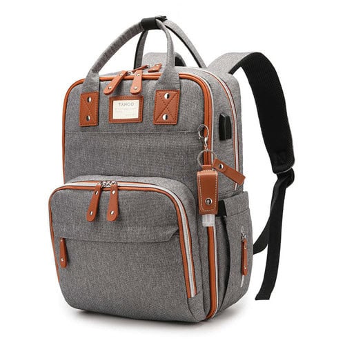 Dark Grey Oxford Diaper Backpack Unisex Diaper Bag Supplier
