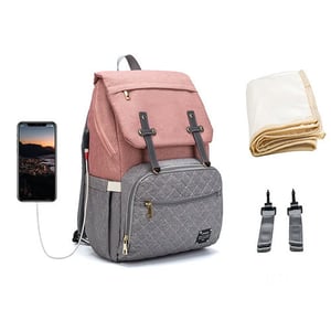 Lequeen Pink Waterproof Diaper Backpack Wholesale Bags