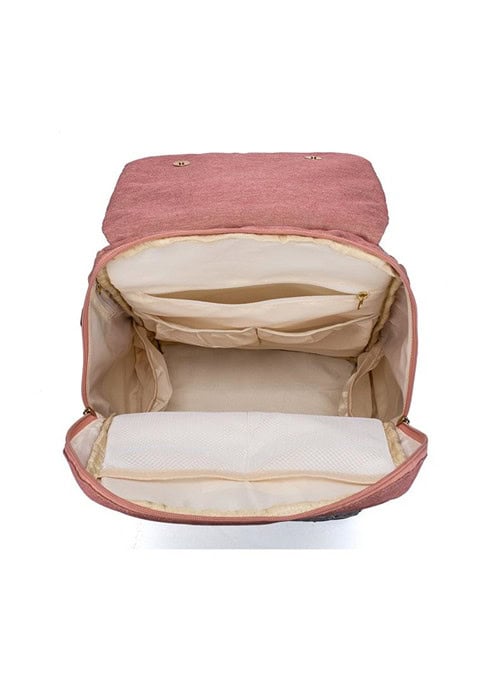 le queen pink grey Oxford cloth diaper backpack with Changing Mat and cart hook