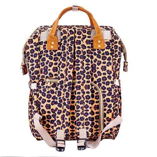 LEQUEEN Fashionable Printed Diaper Backpack Mommy Bag Factory 9 OEM Cow stripe Oxford cloth printed diaper bag backpack Factory