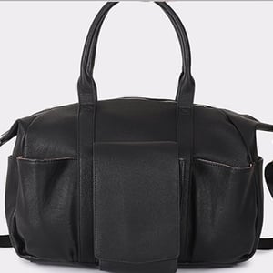 Large Capacity Leather Diaper Tote Custom Bag