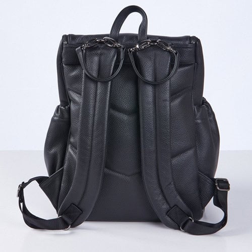 Custom High-quality PU Backpack Diaper Bag Supplier 9 Custom brown pu diaper backpack with wet bag and diaper pad