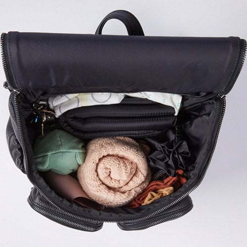 Custom High-quality PU Backpack Diaper Bag Supplier 10 Custom brown pu diaper backpack with wet bag and diaper pad