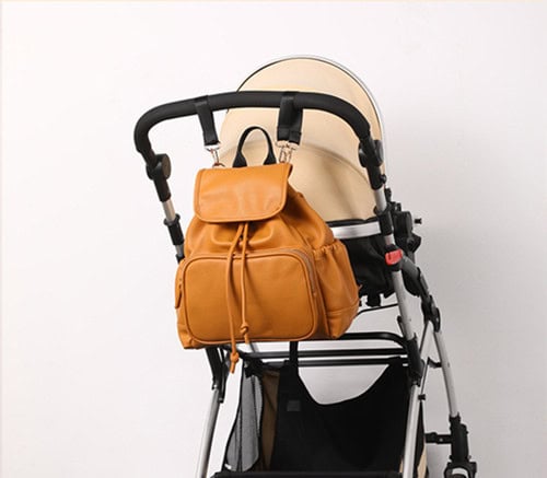 Custom PU Diaper Backpack with Changing Mat and USB 7 Custom PU Diaper Backpack with Changing Mat and USB