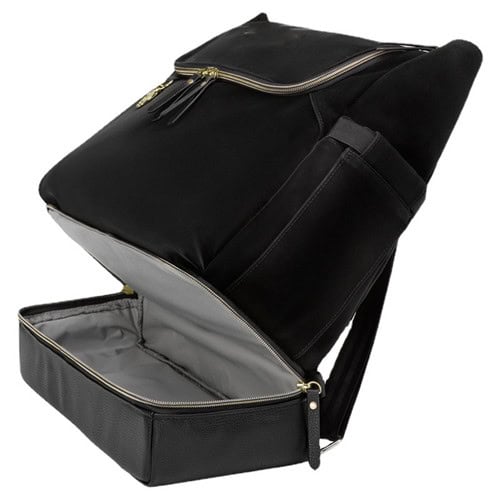 OEM black pu leather diaper caddy bags manufacturer