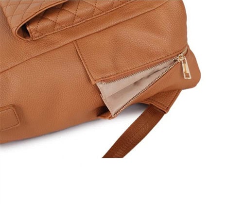 Custom pu diaper Bags for Mom and Dad Vegan Leather Changing Bags with Makeup Bag