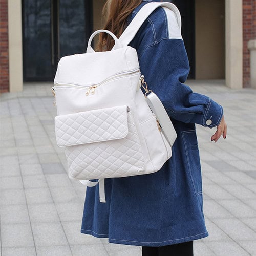 OEM Leather Diaper Bags with Changing Mat Makeup Bag