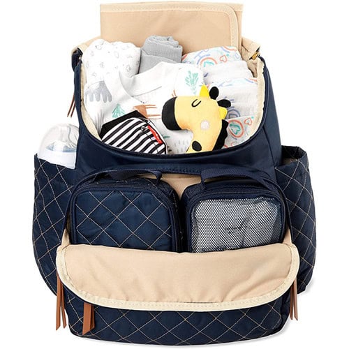 Navy blue Oxford fabric diaper bag backpack wholesaler