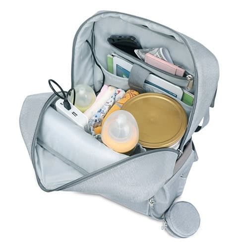 Light blue Oxford diaper backpack with pacifier storage bag manufacturer
