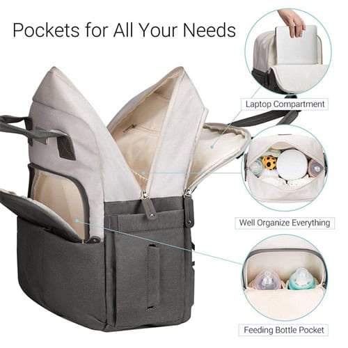 Maternity Travel Bag Oxford Mommy Bag with Bottle Bag 9 Rice gray oxford cloth mommy bag with bottle bag dealers