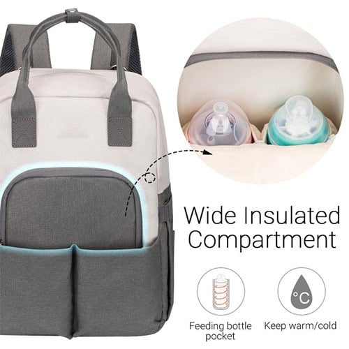 Maternity Travel Bag Oxford Mommy Bag with Bottle Bag 11 Rice gray oxford cloth mommy bag with bottle bag dealers