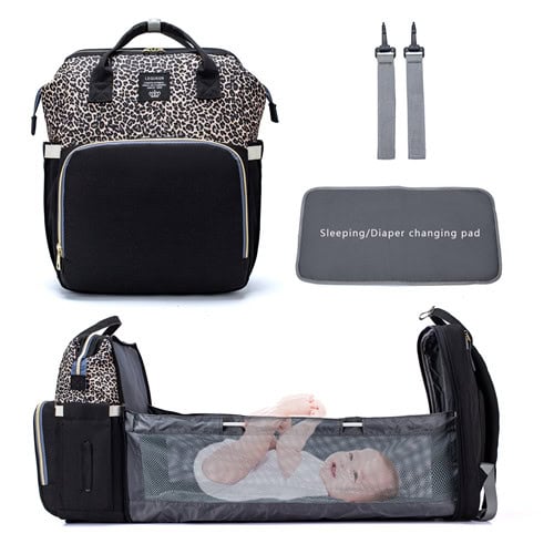 NEW LEQUEEN Bag Bed Portable Foldable Baby Crib Bag Supplier 13 LEQUEEN Oxford diaper bag backpack with changing station bed supplier