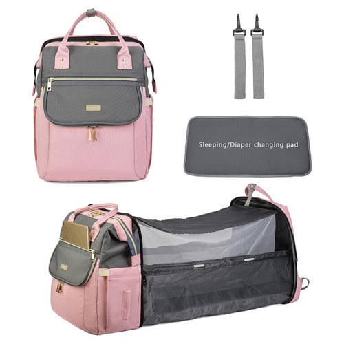 LEQUEEN Oxford Diaper Bag Bed with Mosquito Net Wholesaler