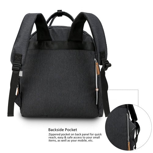 Embossed Black Mommy Bag Waterproof Diaper Backpack 9 black Oxford Diamond lattice maternity bag with pacifier bag