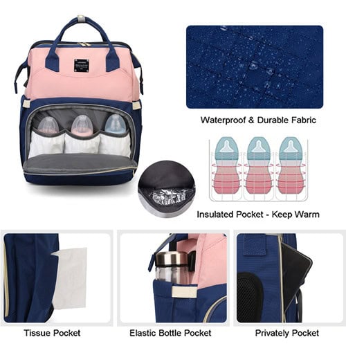 Lequeen Foldable Diaper Bag Bed wholesale bag manufacturers 14 le queen black Oxford diaper bag folding bed factory