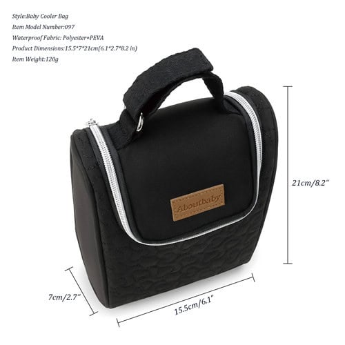 Embroidered Baby Bottle Cooler Bag Waterproof Oxford Fabric 13 Cool Bag