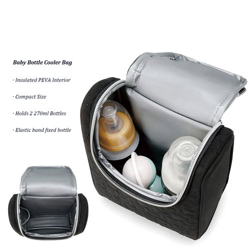 Embroidered Baby Bottle Cooler Bag Waterproof Oxford Fabric 12 Cool Bag