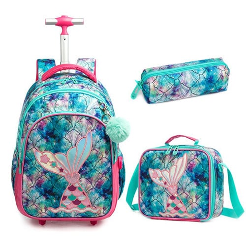 18-inch Trolley Schoolbag 3-PCS Set Sequin Eiffel Tower Series 18 18-inch Trolley Schoolbag 3-Piece Set Sequin Eiffel Tower Series