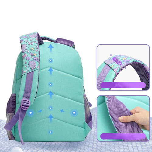 Super Baby Unicorn Backpack Cartoon Print Schoolbag 8 Oxford children's cartoon print unicorn shoulder diaper backpack