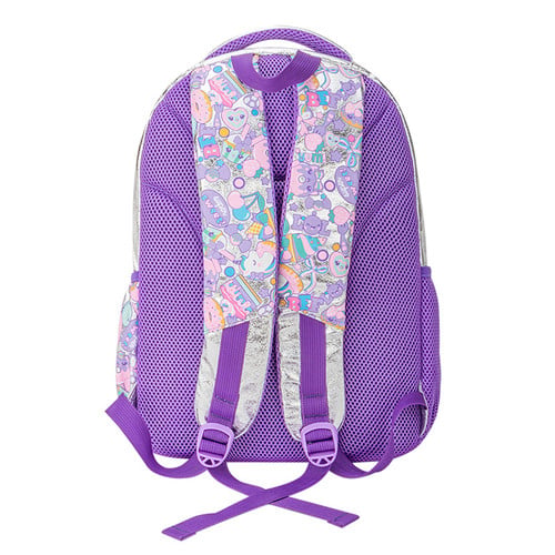 Purple Sequined Cartoon Bag Super Baby Print School Backpack 7 Oxford Purple Sequined Cartoon Print School Backpack