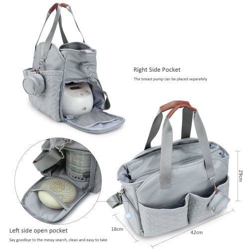 diaper bag with breast pump bag