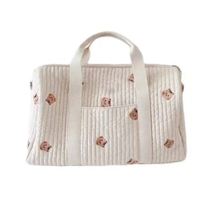 Cotton Bear Embroidery Bag Large Capacity Tote Bag Wholesale