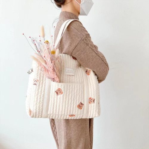 Cotton Embroidery Diaper Bag Tote Bag Wholesale