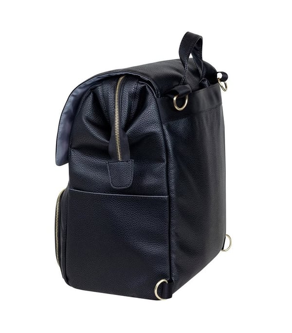 Black PU Diaper Backpack Capacious Multi-Compartment Bag 4 Black PU Diaper Backpack Capacious Multi-Compartment Bag - Image 3