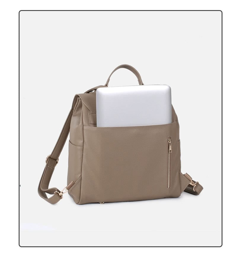 Custom PU Leather Diaper Bag Set Mommy Diaper Backpack 10 Pu Leather Diaper Bag Travel Outdoor Baby Bag Mommy Diaper Backpack