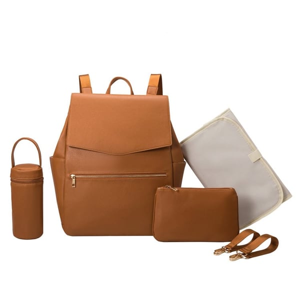 Custom Bulk Bag Large Capacity PU Diaper Backpack 8 Custom Bulk Bag Large Capacity PU Diaper Backpack - Image 7