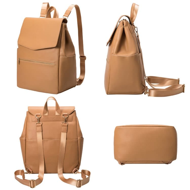 Custom Bulk Bag Large Capacity PU Diaper Backpack 10 Capacious Multi-Use Backpack with Organized Pockets and Compartments