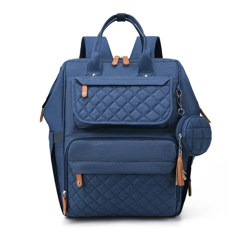 Diamond-Quilted Portable Backpack Multifunctional Diaper Bag 12 Diamond-quilted portable multifunctional large-capacity backpack diaper bag
