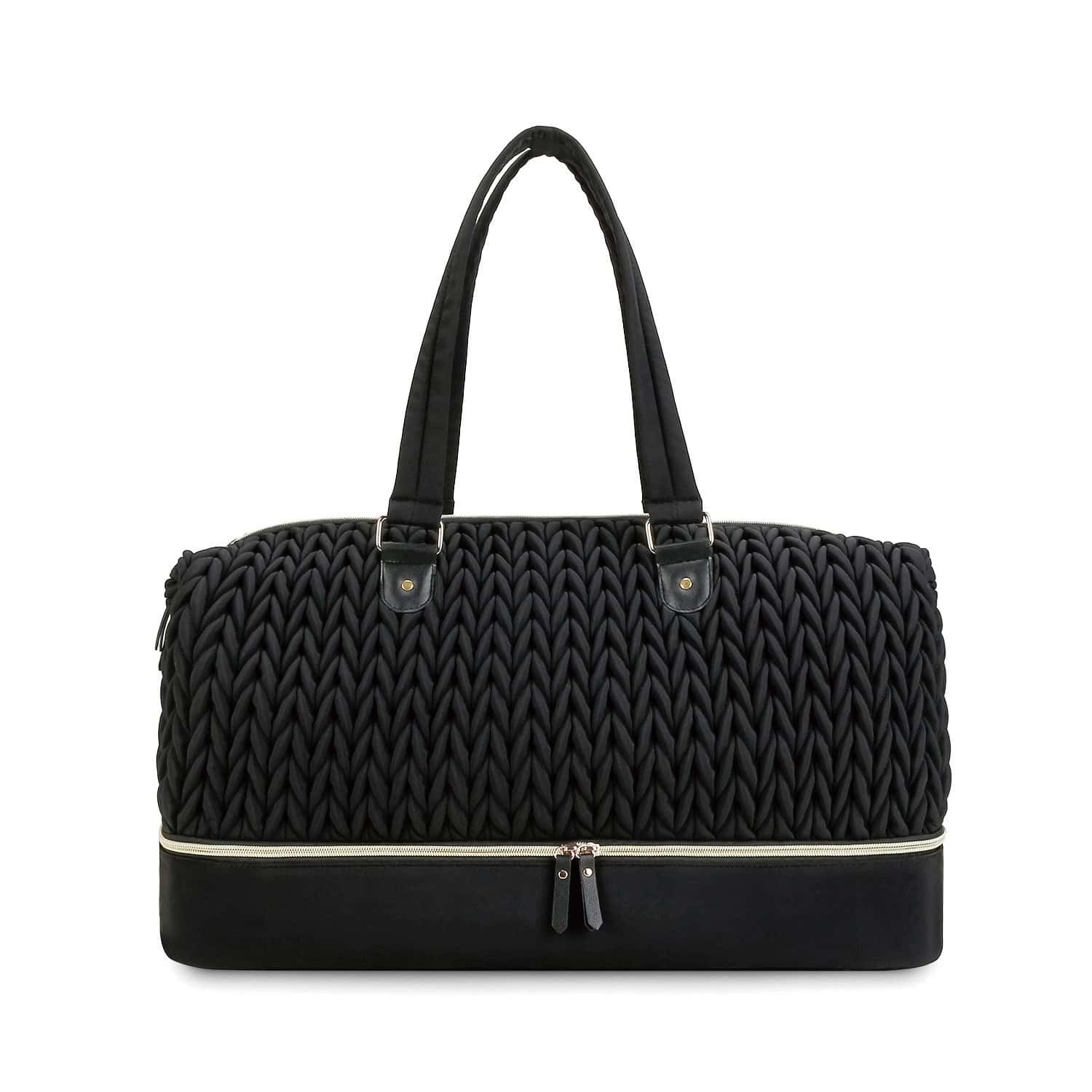 Quilted Double Layer Diaper Bag Travel Bag