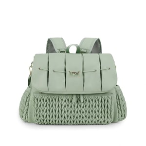 Macaron Quilted Diaper Backpack Stylish & Versatile Mom Bag
