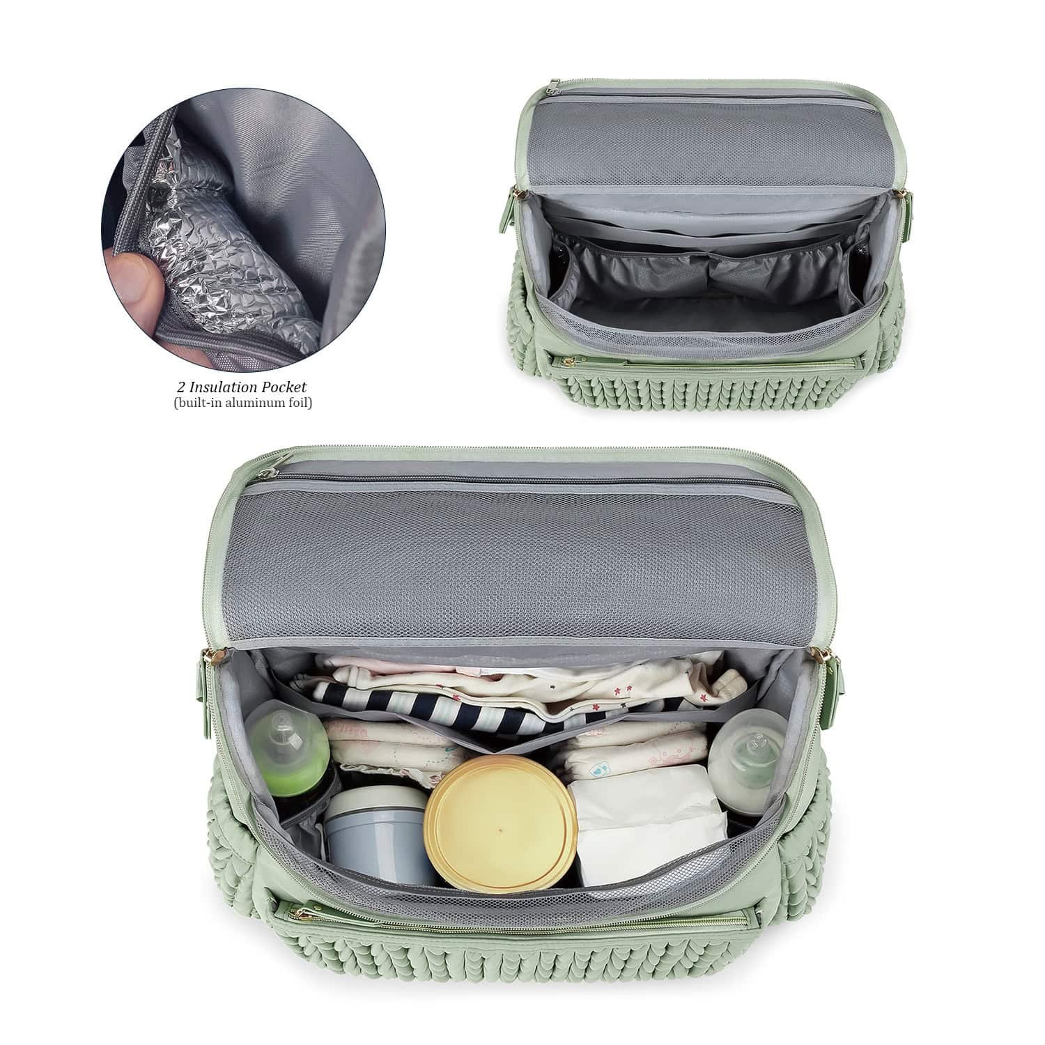 Macaron Quilted Diaper Backpack Stylish & Versatile Mom Bag 10 Quilted Diaper Backpack: Stylish & Versatile Mom's Bag