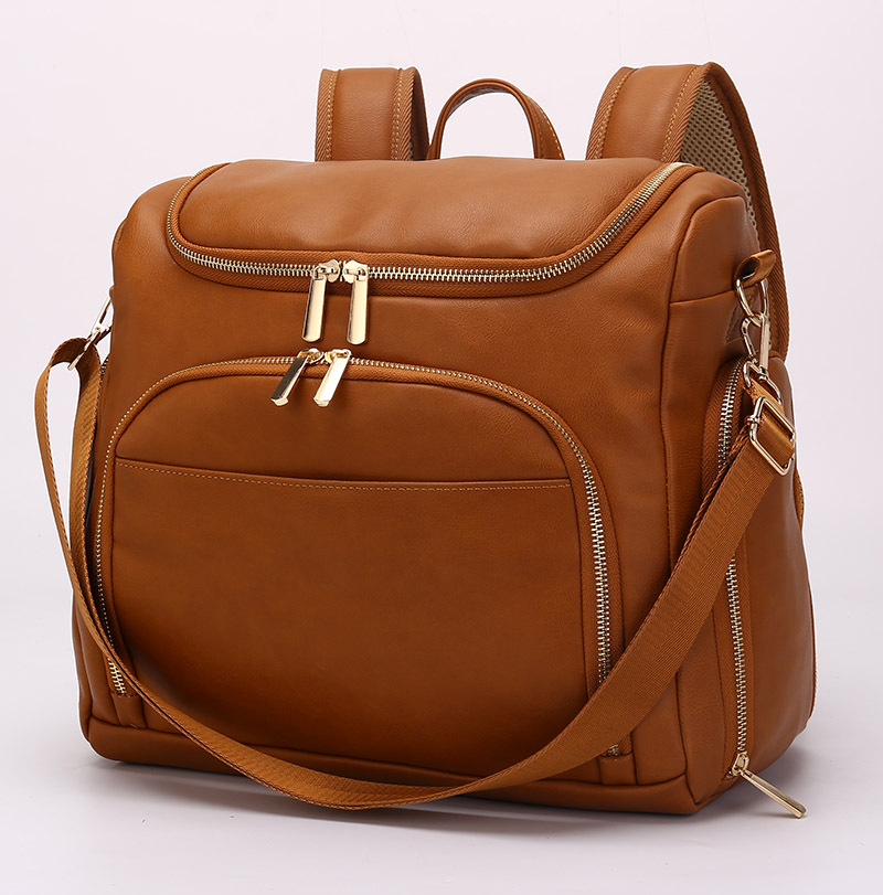 Custom PU Convertible Diaper Bag Women’s Backpack Supplier