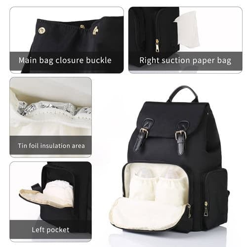 Lequeen Light Grey Oxford Diaper Bag Wholesale Bag Manufacturers 10 1600388412211 black diaper bag jpg 2