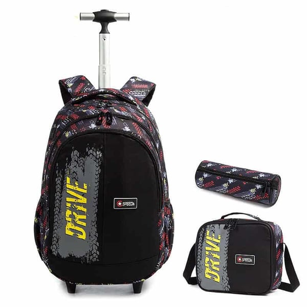 Cartoon Rolling Schoolbag Student 3-in-1 trolley-backpack - Image 10