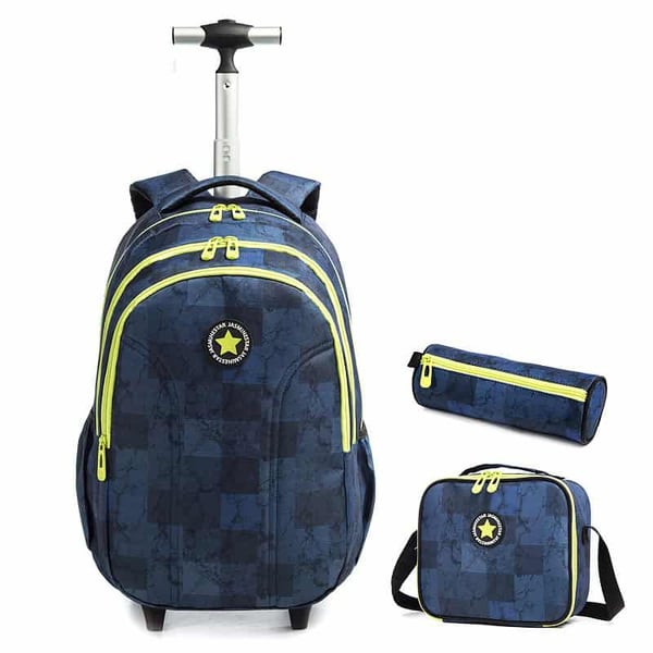 Cartoon Rolling Schoolbag Student 3-in-1 trolley-backpack - Image 9